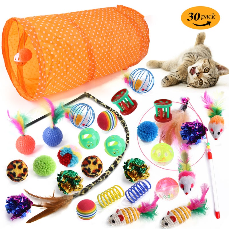 New Product Pet Cat Toy Tunnel Set Cat Teasing Stick Interactive Plush Mouse Sound Toy Cat Supplies - Image 5